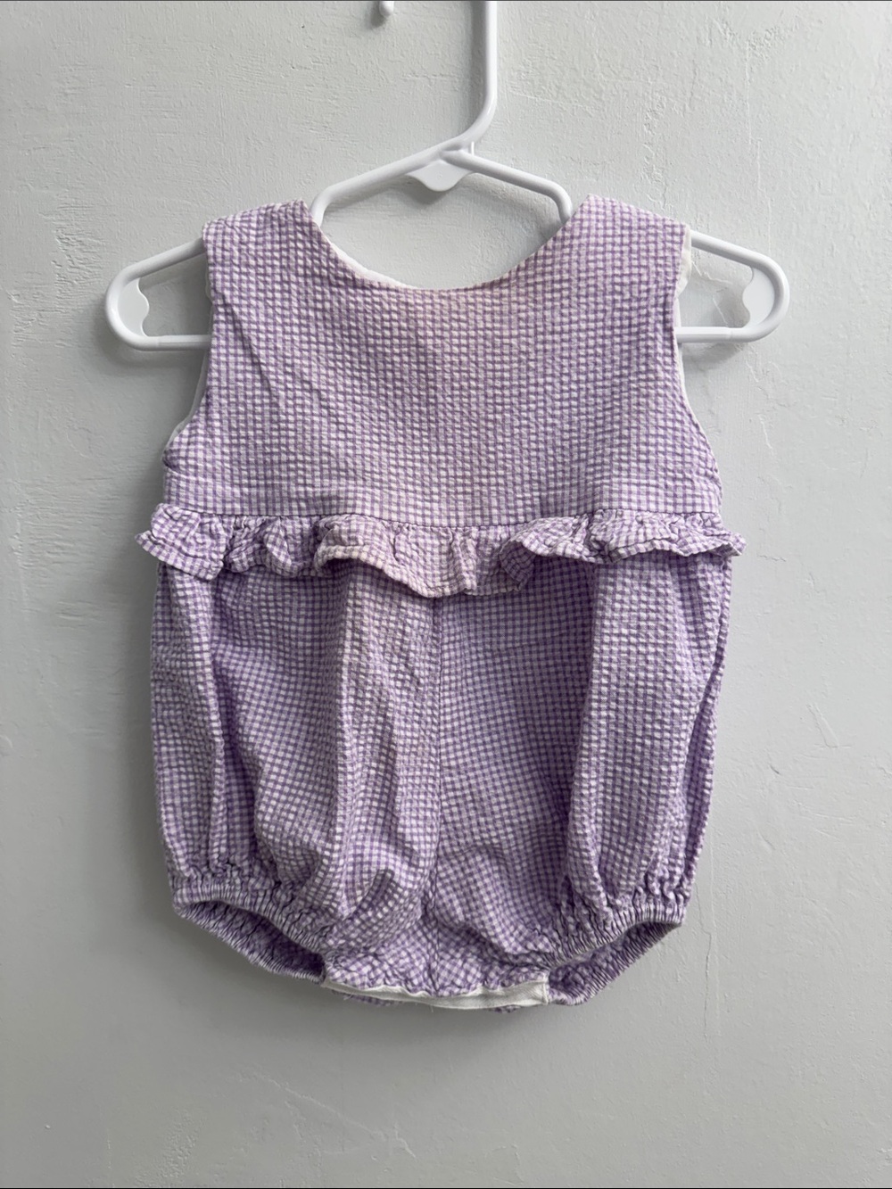 Purple Seersucker Gingham Bubble